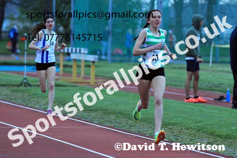1500 metres, 2022 NEGP No. 1,  Monkton Stadium, April 20th, on a very cold night. Photo: David T. Hewitson/Sports for All Pics